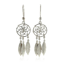 将图片加载到图库查看器,Sterling Silver Dream Catcher Dangle Earrings
