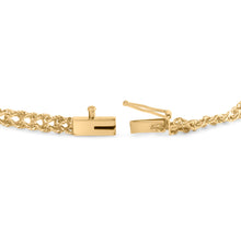 将图片加载到图库查看器,10K Yellow Gold 1/4 Cttw Round-Cut Diamond Basket Weave Rope Chain Style 7" Bracelet (H-I Color, I1-I2 Clarity)