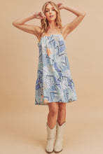 Load image into Gallery viewer, New Summer Printed Ruffled Hem Square Neck Mini Cami Dress For Women – Stylish and Chic Square Neck Mini Dress with Feminine Ruffled Hem