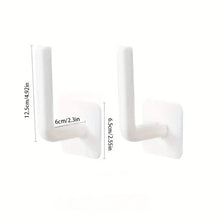 Load image into Gallery viewer, 4-Pack: Adhesive Toilet Paper Holder, Wall Mount, White & Black