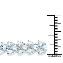 Load image into Gallery viewer, 14.11 Carat Genuine Aquamarine .925 Sterling Silver Bracelet