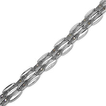 Load image into Gallery viewer, 0.22 Carat Genuine Champagne Diamond .925 Sterling Silver Bracelet