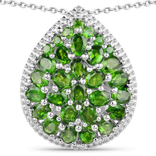Load image into Gallery viewer, 4.65 Carat Genuine Chrome Diopside .925 Sterling Silver Pendant