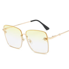 Load image into Gallery viewer, Luxury Square Modern WIth Metal Luxury Bee Sunglasses For Women and Ladies With Retro Brand designer Metal Frame Oversized Style And Grandient Glasses
