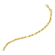 Load image into Gallery viewer, 14k Yellow Gold 8 1/2 inch Figaro Chain Bracelet
