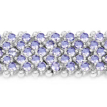 Load image into Gallery viewer, 14.70 Carat Genuine Tanzanite .925 Sterling Silver Bracelet