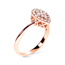 Load image into Gallery viewer, 10K Rose Gold 3/8 Cttw Round-Cut Diamond Pear Promise Ring (I-J Color, I2-I3 Clarity) - Size 7