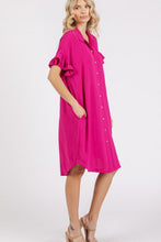 Load image into Gallery viewer, New Button Down Flounce Sleeve Dress with Pockets For Women – Trendy, Casual, Feminine, Practical & Stylish Design For Any Occasion
