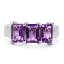 Load image into Gallery viewer, 2.85 Carat Genuine Amethyst .925 Sterling Silver Ring