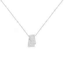Load image into Gallery viewer, 14KT White Gold Diamond Box Pendant Necklace (1 cttw, H-I Color, SI2-I1 Clarity)