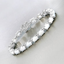 Load image into Gallery viewer, 10.26 Carat Genuine Opal .925 Sterling Silver Bracelet