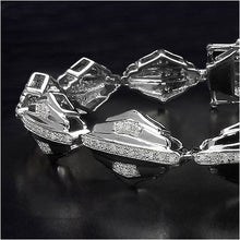 Load image into Gallery viewer, 14K Yellow Gold Plated 1.07 Carat Genuine White Diamond Sterling Silver Bracelet