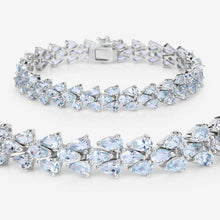 Load image into Gallery viewer, 14.11 Carat Genuine Aquamarine .925 Sterling Silver Bracelet