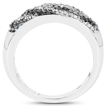 Load image into Gallery viewer, 0.62 Carat Genuine Blue Diamond and White Diamond .925 Sterling Silver Ring