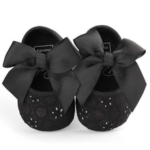将图片加载到图库查看器,Baby Girls Princess Bowknot Soft Sole Cloth Crib Shoes Sneaker