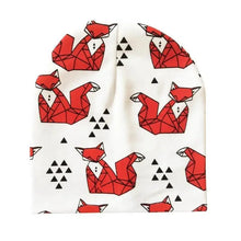 Load image into Gallery viewer, Baby Knit Cotton Cartoon Printed Baby Caps For Boys And Girls For Autumn And Winter Soft And Warm Cap