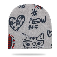Load image into Gallery viewer, Baby Knit Cotton Cartoon Printed Baby Caps For Boys And Girls For Autumn And Winter Soft And Warm Cap