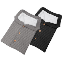 Load image into Gallery viewer, Baby Knit Swaddle Blanket Wrap with Buttons