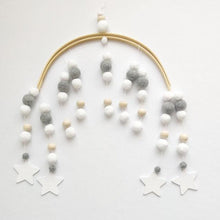 将图片加载到图库查看器,Baby Nordic Wooden Beads Wind Chimes with Wool Balls Nursery Mobile Crib Bed Bell Baby Bedroom Ceiling Wooden Beads Wind Chime Hanging Newborn Baby Bed Hanging Wind-bell Crib Tent Kids Room Decorations Ornaments