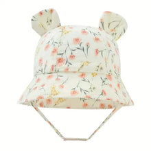 Load image into Gallery viewer, Baby Summer Beach Adjustable Bucket Cute Cotton Hat with Ears