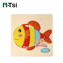 Load image into Gallery viewer, Baby Wooden Puzzle Toys for Toddlers Developing Educational Kids Toys For Children Game Cartoon Animal Gift 3 Years