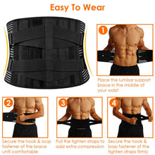 Load image into Gallery viewer, Back Support Brace Breathable Mesh Lumbar Support Belt