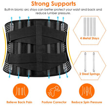Load image into Gallery viewer, Back Support Brace Breathable Mesh Lumbar Support Belt