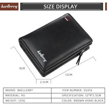 Load image into Gallery viewer, Baellerry Men's Zipper Short Fashion Wallet
