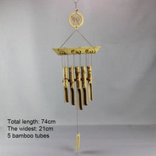 将图片加载到图库查看器,Bamboo Wind Chimes Pendant Balcony Outdoor Yard Garden Home Handmade Craft Wind Chimes With Rotating Hook Outdoor Decor Wind Chimes for Garden Patio Yard Home Antique Tubes Bell Handmade Wind Chime Wall Hanging Crafts Gift