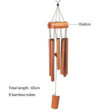 将图片加载到图库查看器,Bamboo Wind Chimes Pendant Balcony Outdoor Yard Garden Home Handmade Craft Wind Chimes With Rotating Hook Outdoor Decor Wind Chimes for Garden Patio Yard Home Antique Tubes Bell Handmade Wind Chime Wall Hanging Crafts Gift