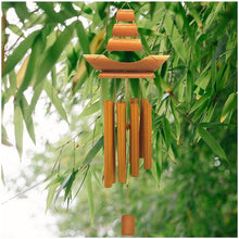 将图片加载到图库查看器,Bamboo Wind Chimes Pendant Balcony Outdoor Yard Garden Home Handmade Craft Wind Chimes With Rotating Hook Outdoor Decor Wind Chimes for Garden Patio Yard Home Antique Tubes Bell Handmade Wind Chime Wall Hanging Crafts Gift