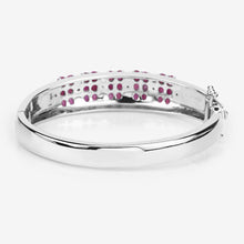 Load image into Gallery viewer, 6.65 Carat Genuine Ruby and White Topaz .925 Sterling Silver Bracelet