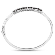 Load image into Gallery viewer, 3.53 Carat Genuine Black Diamond .925 Sterling Silver Bangle