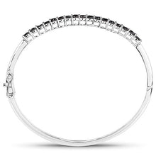 Load image into Gallery viewer, 2.50 Carat Genuine Black Diamond .925 Sterling Silver Bangle
