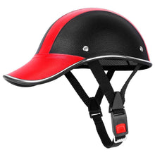 Load image into Gallery viewer, Baseball Cap Anti-UV Cycling Motorcycle Hat Leather Helmet