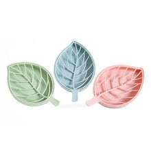 Load image into Gallery viewer, Bathroom Accessories Dish Plate Case Home Shower Leaf Shape Holder Container Soap Box Plastic Soap Box Dispenser Soap Rack Soap Dishes Leaf-Shaped Shower Soap Bar Holder With Draining Tray Fashionable Soap Dishes For Shower Kitchen