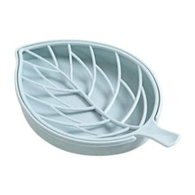 Load image into Gallery viewer, Bathroom Accessories Dish Plate Case Home Shower Leaf Shape Holder Container Soap Box Plastic Soap Box Dispenser Soap Rack Soap Dishes Leaf-Shaped Shower Soap Bar Holder With Draining Tray Fashionable Soap Dishes For Shower Kitchen