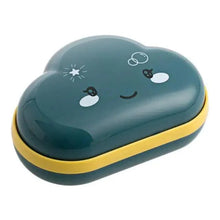 将图片加载到图库查看器,Bathroom Soap Dish Box Cute Cartoon Clouds Soap Holder Home Shower Travel Container Soap Tray Drainer Box Bathroom Accessories Soap Dish with Drain Soap Holder Soap Saver Easy Cleaning Dry Stop Soap