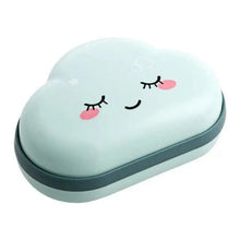 将图片加载到图库查看器,Bathroom Soap Dish Box Cute Cartoon Clouds Soap Holder Home Shower Travel Container Soap Tray Drainer Box Bathroom Accessories Soap Dish with Drain Soap Holder Soap Saver Easy Cleaning Dry Stop Soap
