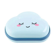 将图片加载到图库查看器,Bathroom Soap Dish Box Cute Cartoon Clouds Soap Holder Home Shower Travel Container Soap Tray Drainer Box Bathroom Accessories Soap Dish with Drain Soap Holder Soap Saver Easy Cleaning Dry Stop Soap