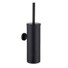 Load image into Gallery viewer, Bathroom Toilet Brush Holder Matt Black Stainless Steel Toilet Brush Wall Mounted For Bathroom Storage And Organization Toilet Bowl Brush with Stainless Steel Handle Durable Bristles Deep Cleaning Compact Bathroom Brush Save Space Good Grip