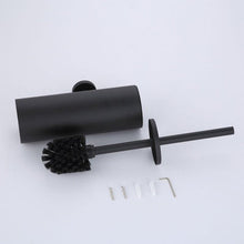 Load image into Gallery viewer, Bathroom Toilet Brush Holder Matt Black Stainless Steel Toilet Brush Wall Mounted For Bathroom Storage And Organization Toilet Bowl Brush with Stainless Steel Handle Durable Bristles Deep Cleaning Compact Bathroom Brush Save Space Good Grip