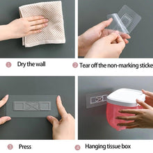 将图片加载到图库查看器,Bathroom Toilet Paper Holder Punch-free Waterproof Storage Box Toilet Paper Storage Rack Paper Towel Kitchen Storage Accessories Waterproof Toilet Paper Holder Wall Mounted Punch Free Paper Dispenser Transparent Storage Box Bathroom Kitchen Supply