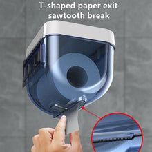 将图片加载到图库查看器,Bathroom Toilet Paper Holder Punch-free Waterproof Storage Box Toilet Paper Storage Rack Paper Towel Kitchen Storage Accessories Waterproof Toilet Paper Holder Wall Mounted Punch Free Paper Dispenser Transparent Storage Box Bathroom Kitchen Supply