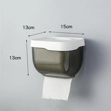 将图片加载到图库查看器,Bathroom Toilet Paper Holder Punch-free Waterproof Storage Box Toilet Paper Storage Rack Paper Towel Kitchen Storage Accessories Waterproof Toilet Paper Holder Wall Mounted Punch Free Paper Dispenser Transparent Storage Box Bathroom Kitchen Supply