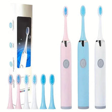 Load image into Gallery viewer, Battery Operated Toothbrush Kit with 6 Soft Bristles