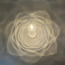 将图片加载到图库查看器,Battery-Powered LED Candle Lamp With Rose Pattern Refraction Halo Projection