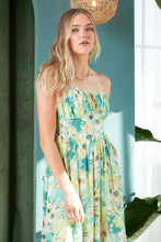Load image into Gallery viewer, New Summer Floral Smocked Back Ruffled Hem Maxi Cami Dress β Bohemian Elegance, Feminine, Flowy, Comfortable, Effortlessly Chic