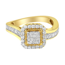 Load image into Gallery viewer, 10KT Yellow Gold Diamond Cocktail Ring (5/8 cttw, H-I Color, SI2-I1 Clarity)