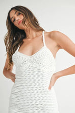 将图片加载到图库查看器,Crochet Crisscross Spaghetti Strap Mini Dress For Summer – Bohemian Crochet Dress, Trendy Crisscross Spaghetti Strap Dress, Flattering, Beach Day Mini Dress, Free-Spirited Summer Dress